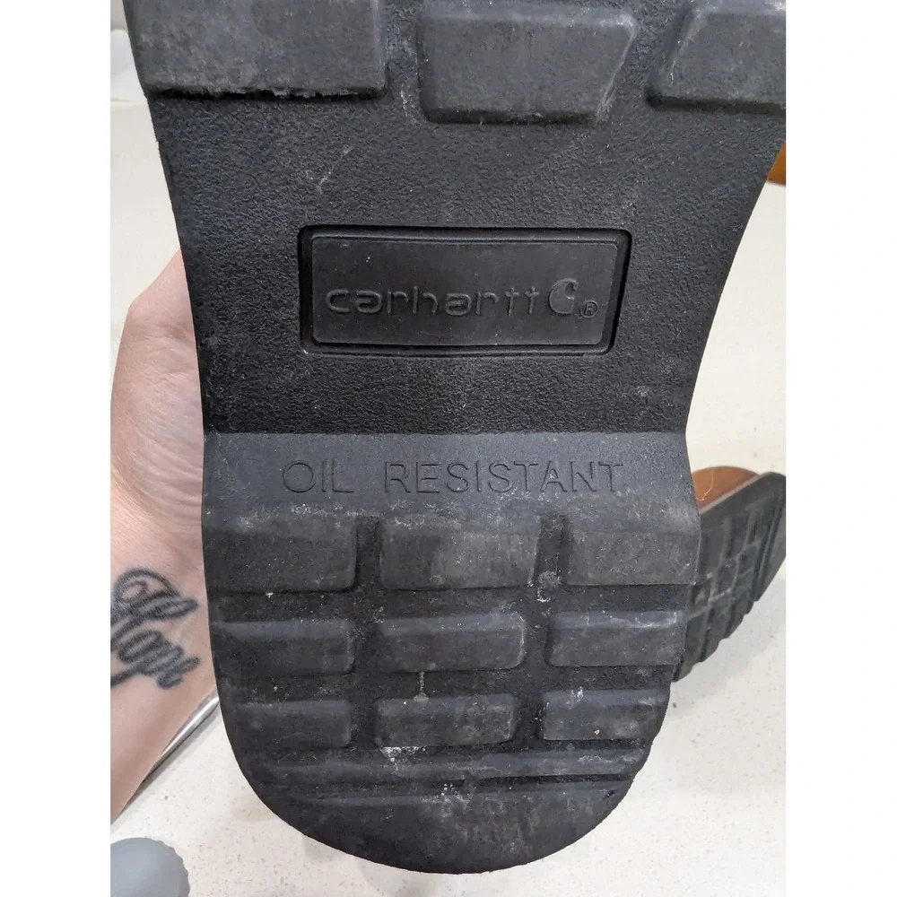 Carhartt CMS4190 Romeo Work Boots Brown Leather Waterproof EH 11.5W
